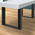 ID MARKET - Lot de 2 pieds de table carré PHOENIX noir 75 cm - vignette