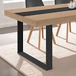 ID MARKET - Lot de 2 pieds de table carrés 78x71 cm noir design industriel - vignette