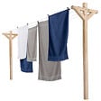ID MARKET - Etendoir à linge extérieur MADERA capacité 12M en bois - vignette