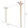 ID MARKET - Etendoir à linge extérieur MADERA capacité 12M en bois - vignette
