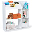 ID MARKET - Meuble de rangement EMMA étagère jouets et bibliothèque enfant en bois blanc - vignette