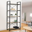 ID MARKET - Etagère 5 niveaux DETROIT design industriel 170 cm - vignette