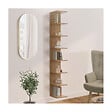 ID MARKET - Etagère murale suspendue double position CHIARA 8 étagères façon hêtre 190 cm - vignette