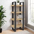 ID MARKET - Etagère 4 niveaux PHOENIX bois et noir - vignette