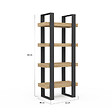 ID MARKET - Etagère 4 niveaux PHOENIX bois et noir - vignette