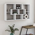 ID MARKET - Etagère murale COLETTE avec 8 compartiments blanc - vignette