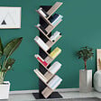 ID MARKET - Etagère bibliothèque à livres TEA forme d'arbre 10 niveaux bois noir et étagères façon hêtre - vignette