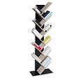 ID MARKET - Etagère bibliothèque à livres TEA forme d'arbre 10 niveaux bois noir et étagères façon hêtre - vignette