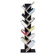 ID MARKET - Etagère bibliothèque à livres TEA forme d'arbre 10 niveaux bois noir et étagères façon hêtre - vignette