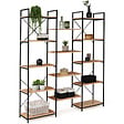 ID MARKET - Étagère bibliothèque trio 5 niveaux DETROIT design industriel 170 cm - vignette