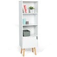 ID MARKET - Bibliothèque étagère de rangement colonne EMMIE scandinave blanc - vignette