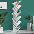 ID MARKET - Etagère bibliothèque à livres TEA forme d'arbre 10 niveaux blanche - vignette