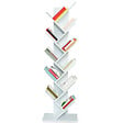 ID MARKET - Etagère bibliothèque à livres TEA forme d'arbre 10 niveaux blanche - vignette