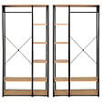 ID MARKET - Dressing modulable double penderie étagère L. 180 cm DETROIT design industriel - vignette