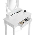 ID MARKET - Coiffeuse BETTY avec miroir et tabouret - vignette