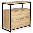 ID MARKET - Commode 2 tiroirs DETROIT 80 cm design industriel avec étagère - vignette