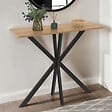 ID MARKET - Console ALIX pied araignée bois et noir - vignette