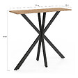 ID MARKET - Console ALIX pied araignée bois et noir - vignette