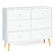 ID MARKET - Commode 6 tiroirs EMMIE 110 cm scandinave blanc - vignette