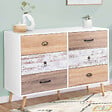 ID MARKET - Commode 6 tiroirs BAHIA 115 cm scandinave - vignette