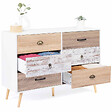 ID MARKET - Commode 6 tiroirs BAHIA 115 cm scandinave - vignette