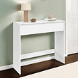 ID MARKET - Console 1 tiroir TOMI bois blanc - vignette