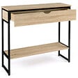ID MARKET - Console 1 tiroir DETROIT 1 étagère design industriel - vignette