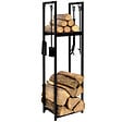 ID MARKET - Range bûches vertical avec accessoires 2 étagères H.112 CM pour cheminée - vignette
