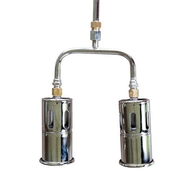 INTEC - Chalumeau à gaz 2 Bruleurs Ø 60 mm Turbo + Détendeur gaz 4.0 bar Tuyau 5m INTEC - large