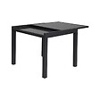 HAPPY GARDEN - Salon de jardin LAMPEDUSA extensible en textilène gris 8 places - aluminium anthracite - vignette