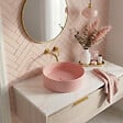 CERAMIA - Ceramia Vasque à poser ronde 36 cm hauteur 12,5 cm sans trop-plein rose mat PixL (CEPX3636PM) - vignette