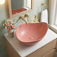 CERAMIA - Ceramia Vasque à poser design asymétrique 50,5 x 38 x 19 cm sans trop-plein rose mat PixL (CEPX5038PM) - vignette