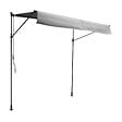 HAPPY GARDEN - Store banne pour balcon CHENE 2 × 1,2m - Toile grise et structure grise - vignette
