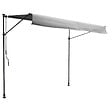 HAPPY GARDEN - Store banne pour balcon CHENE 3 × 1,2m - Toile grise et structure grise - vignette