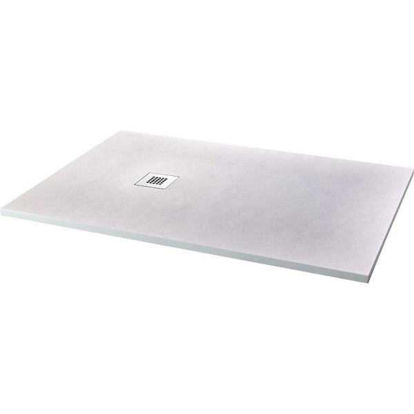 PLANETE BAIN - Receveur de douche extra plat à poser 80x120 Design reflet ardoisé Blanc - large