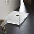 PLANETE BAIN - Receveur de douche extra plat à poser 80x120 Design reflet ardoisé Blanc - vignette
