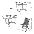 HAPPY GARDEN - Salon de jardin en teck LOMBOK - table ronde extensible - 6 places - vignette