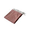 C MA DECO - Plaid jacquard avec franges - Rose - 130x150 cm - vignette