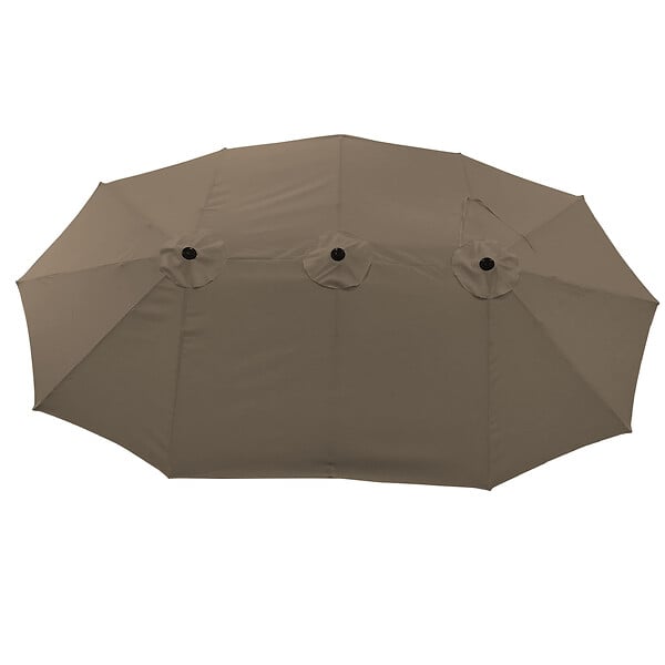 HAPPY GARDEN - Parasol double 2,7x4,6m LINAI taupe - large