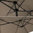 HAPPY GARDEN - Parasol double 2,7x4,6m LINAI taupe - vignette