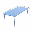 CONCEPT USINE - Table de jardin 8-10 places 200cm bleu BERGAME - vignette