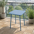 CONCEPT USINE - Table carrée 2 places 50x50cm bleu BERGAME - vignette