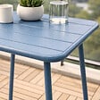 CONCEPT USINE - Table carrée 2 places 50x50cm bleu BERGAME - vignette