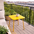 CONCEPT USINE - Table carrée 2 places 50x50cm jaune BERGAME - vignette