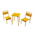 CONCEPT USINE - Table carrée 2 places 50x50cm jaune BERGAME - vignette
