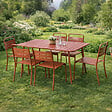 CONCEPT USINE - Table de jardin 4 à 6 places 120cm terracotta BERGAME - vignette