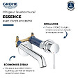 GROHE - Mitigeur lavabo mural Essence Taille M chromé avec corps encastré - vignette