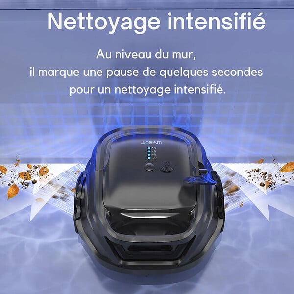 WYBOT - robot électrique de piscine sans fil nettoyage des fonds - wybot a1 - large