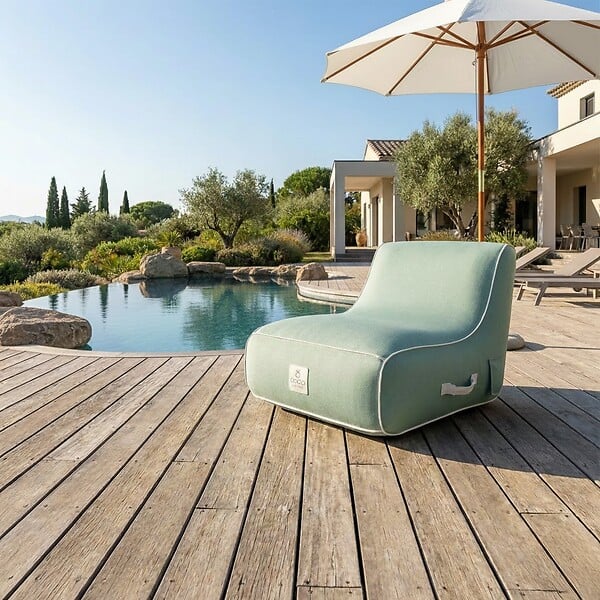 COCO LOUNGE - Fauteuil de jardin gonflable RIVIERA  Collection  Soge - vert d'eau - large