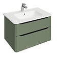 VITRA - meuble vasque supendu VitrA Sento Round 80cm Vert mat - vignette